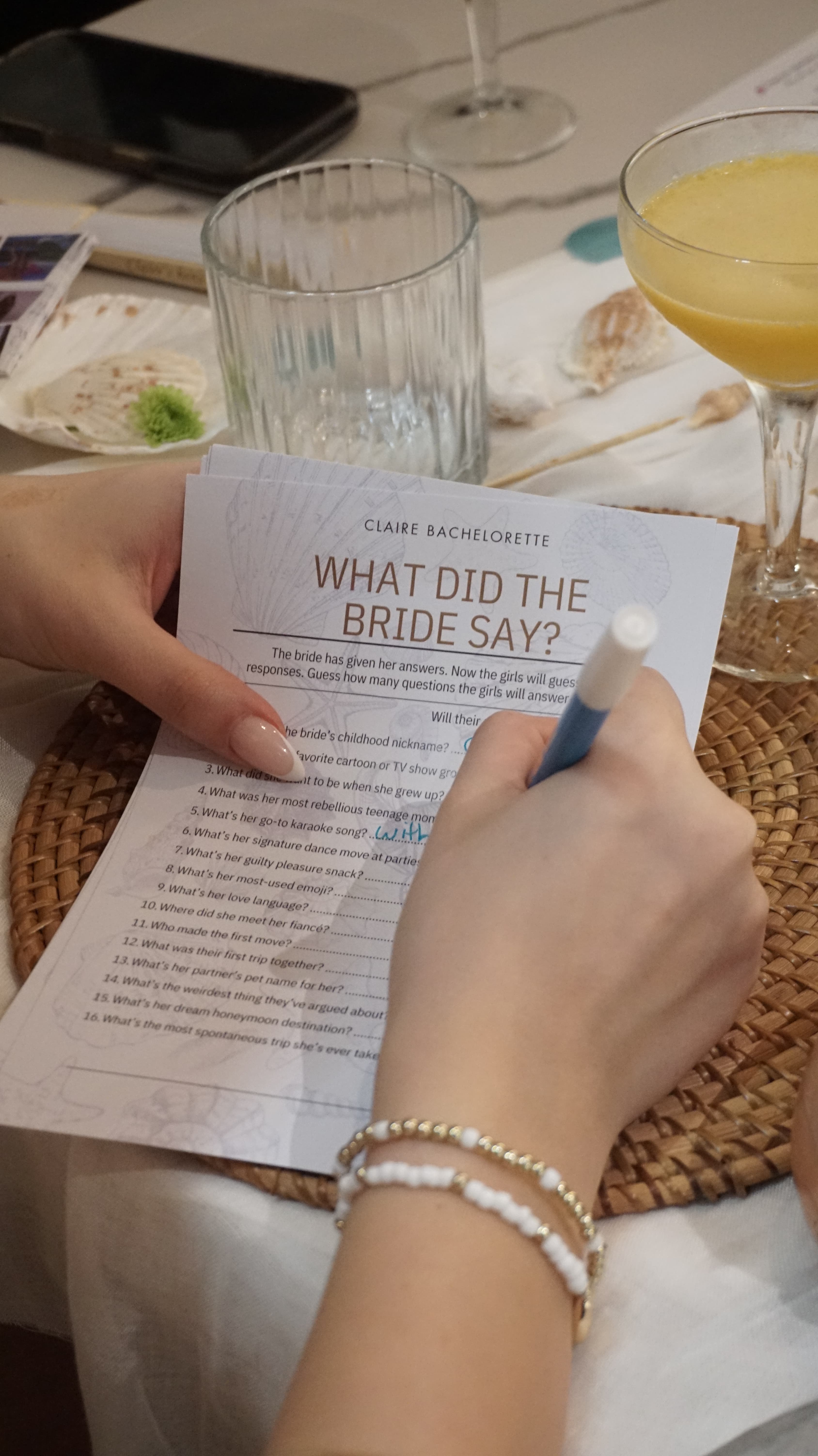 Hens party games at Bali villa