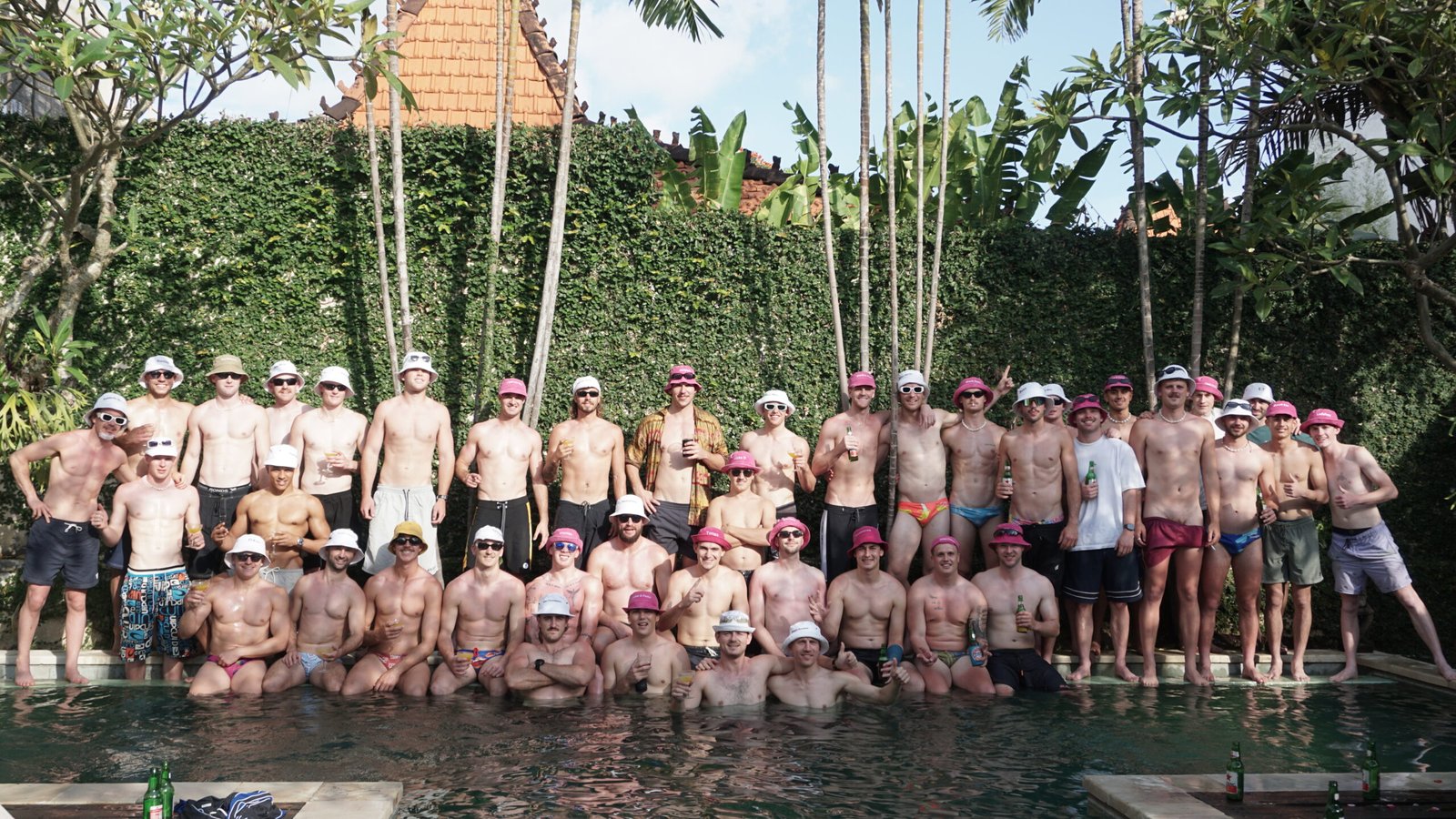 Private villa bar party setup for a bucks group in Bali